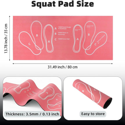 31" Squat Pad Non Slip Stabilizing Mat for Squats Lunges and Leg Workouts