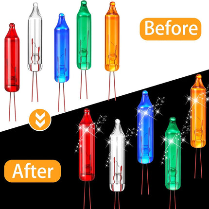 200-Count 2.5V Mini Incandescent Replacement Bulbs for Christmas String Lights (50/100/150/200 Count Options)