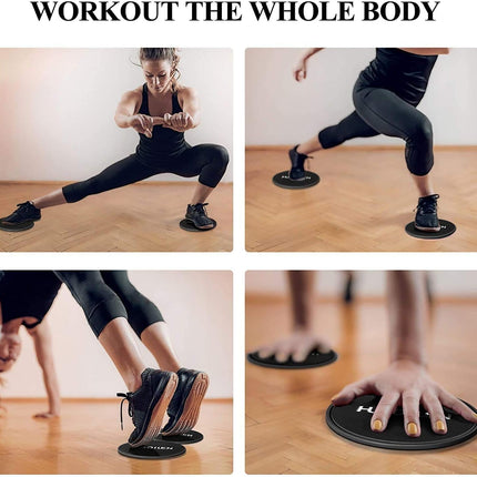 Exercise Gliding Discs for Core Strength Abdominal Workout Carpet Floors