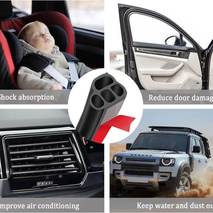 32.8Ft Car Door Rubber Seal Strip, Double-Layer L-Shape Weatherproof Soundproof Trim
