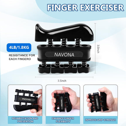 Grip Strength Exerciser Kit for Hand, Wrist, Finger and Forearm Workout