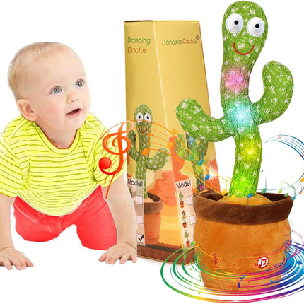 Talking Cactus Toy Interactive Dancing Mimicking Repeating Voice Toy for Kids