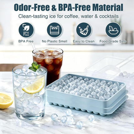 2-Pack Mini Ice Cube Trays – Tiny Pebble Ice, Fast Chill, Stackable