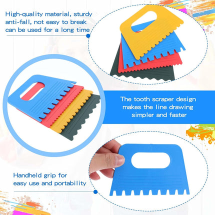 Plastic Paint Scraper Tool – Ymapinc Textured Art Tool for Canvas & Acrylic