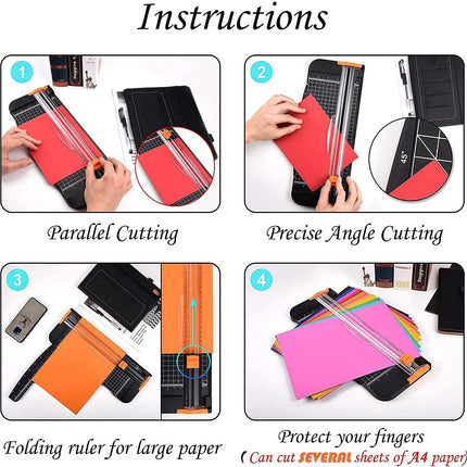 12-Inch Paper Cutter Trimmer – Slider for A4, Cardstock, Vinyl & Photos