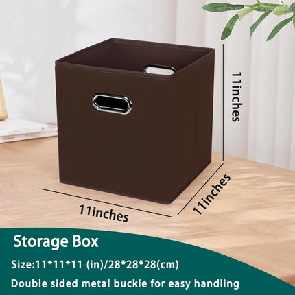 3-Pack Foldable Fabric Storage Bins with Handles – Coffee Home Organizer