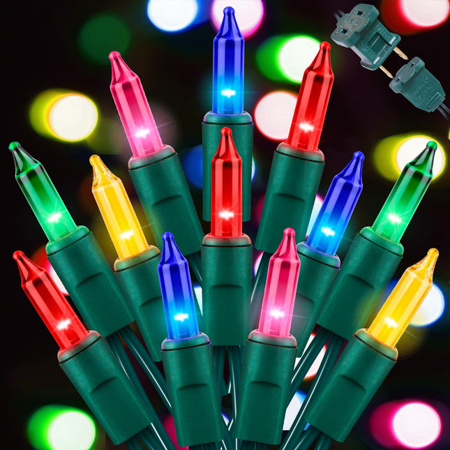 20Ft Mardi Gras Christmas Tree Lights – Multi-Color with End Connectors