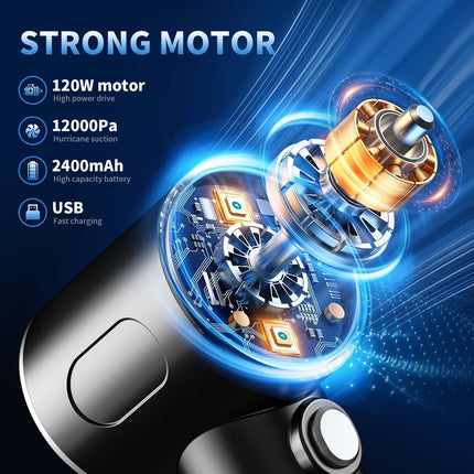Cordless Electric Air Duster with Vacuum for Computer Keyboard Desktop