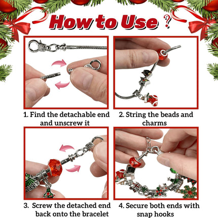 2025 Advent Calendar for Girls – DIY Jewelry Charm Bracelet Kit, 24 Days