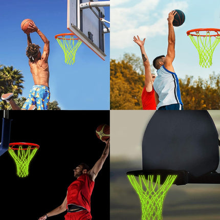 Nightlight Basketball Net – Glow Solar Outdoor Nylon Hoop for Night Play