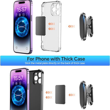 2 Pack Magnetic Car Phone Holder, Strong Magnet Dashboard Mount for Phones