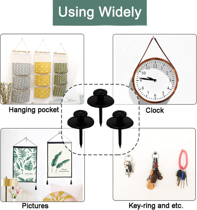 30PCS Push Pins & Picture Hangers – Double-Head Thumb Tacks for Wall Decor