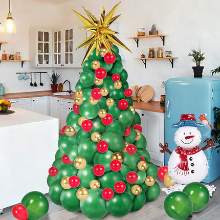 193PCS Christmas Balloon Garland Kit – Tree, Snowman & Santa Decorations