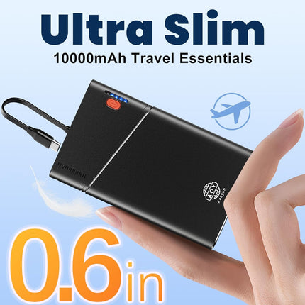 10000mAh Portable Charger 22.5W Fast Charging Power Bank with USB C Cable