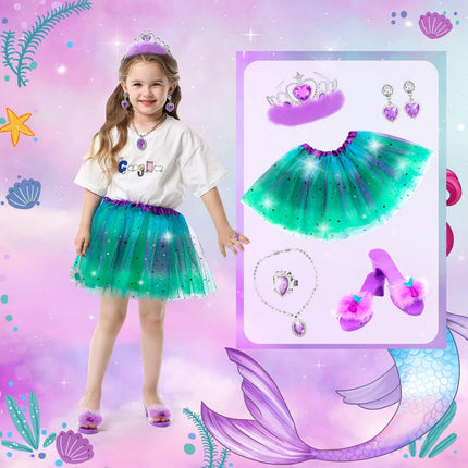 Princess Dress Up Shoes & Costume Set – Unicorn, Mermaid & Ice Princess 3–6