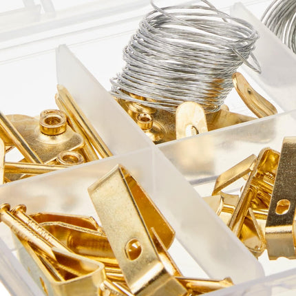220-Piece Brass Picture Hanging Hardware Assortment Kit