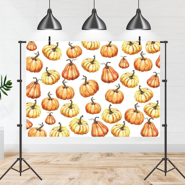 Fall Pumpkin Backdrop 7x5ft – Baby Shower, Birthday, Photo Studio Props