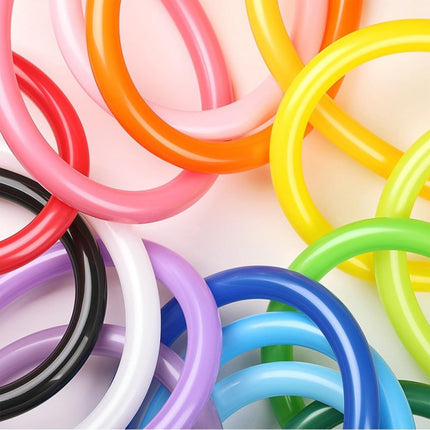 100pcs Long Balloons Kit with Pump – Rainbow Colors for Twisting & Party Fun