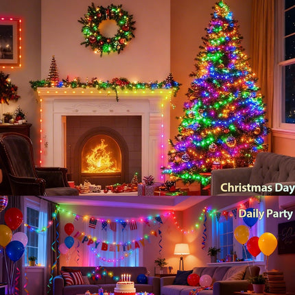 Smart USB Fairy String Lights – 33Ft Multicolor with Music Sync & App
