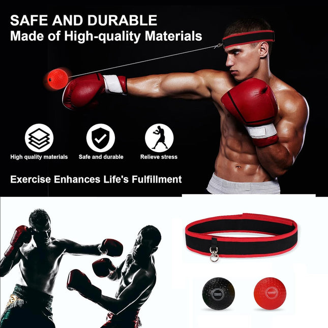 Upgraded Boxing Reflex Ball with Headband – Boost Reaction & Punch Speed