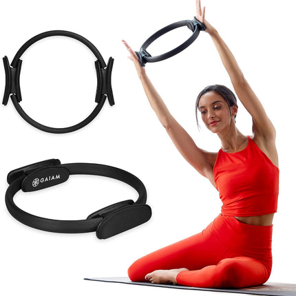 15" Pilates Ring Fitness Circle Foam Padded Handles Arm Leg Core Toning Home Gym