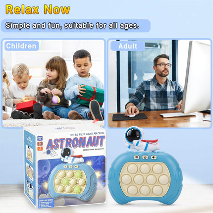 Fast Push Bubble Game V2 – Light-Up Fidget Toy, Kids & Adults, Travel