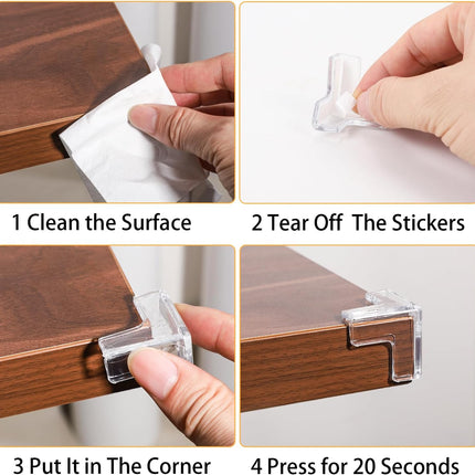 24 Pack Baby Corner Guards – Table & Furniture Edge Protectors