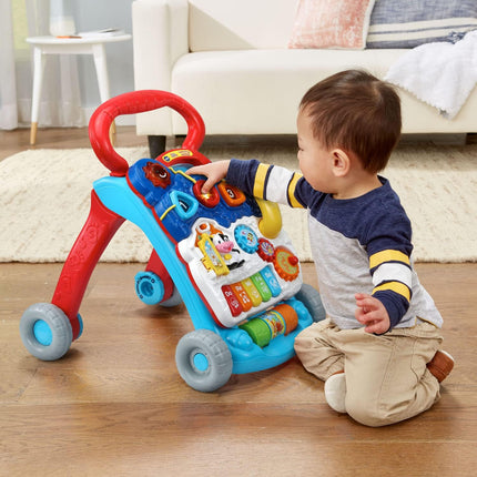 Sit to Stand Learning Walker Baby Toy Push Walker Toddler Development Blue
