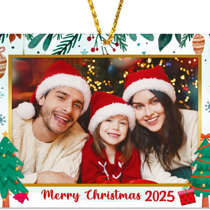 2025 Christmas Photo Frame Ornaments – Personalized Tree Decorations