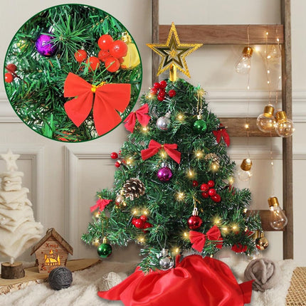 Mini Christmas Tree Set (24 Inch) Tabletop Artificial Tree with 50 LED Lights