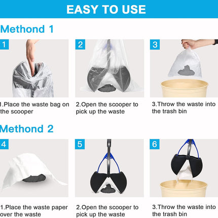 Pooper Scooper for Dogs – Folding, Sturdy Spring Design, Easy to Use for Grass & Dirt