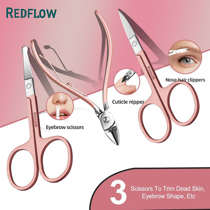30-in-1 Manicure & Pedicure Nail Clipper Set, Professional Nail Care Tools, Travel Kit