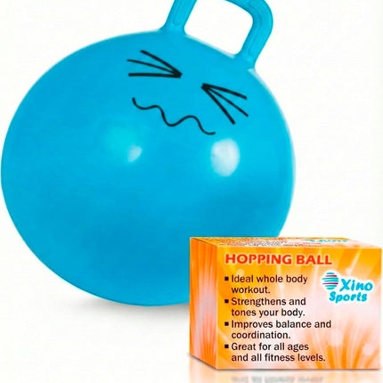 Blue Hopper Ball 22" – Fun Bouncy Toy for Jumping, Indoor & Outdoor
