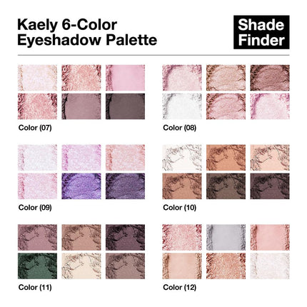 6-Color Mini Pink Eyeshadow Palette, Matte & Shimmer, Highly Pigmented, Waterproof, Vegan