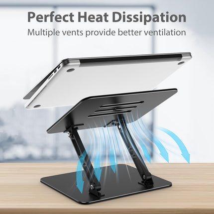 Portable Metal Laptop Stand Adjustable Notebook Holder with Cooling Design