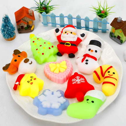 30-Pack Christmas Mochi Squishy Toys – Fun Party Favors & Stocking Stuffers