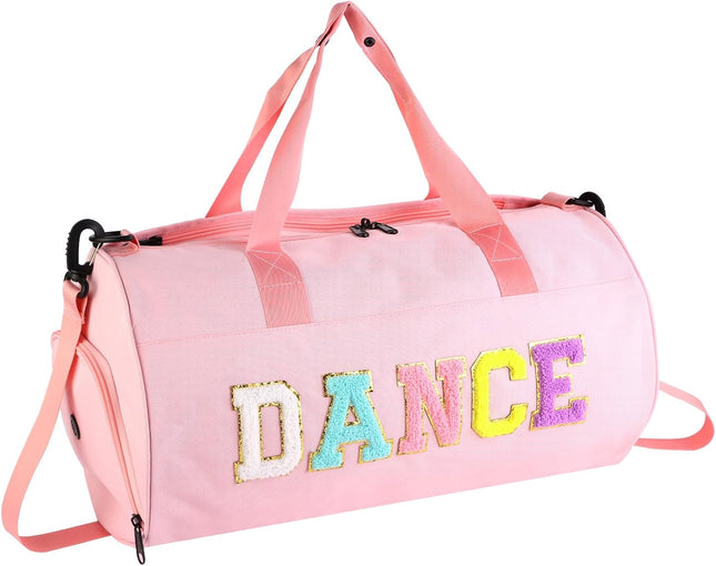 Cute Dance Duffle Bag for Girls Ballet Gym Workout Travel Overnight Bag