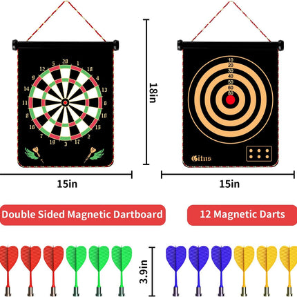 Magnetic Dart Board Game for Kids – 12 Darts, Indoor & Outdoor Fun Ages 8–13