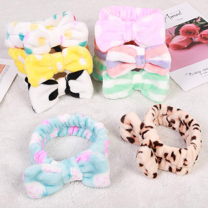 8 Pack Spa Headbands for Women – Soft Bow Skincare Headbands for Face Wash & Makeup