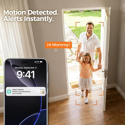 2K Indoor Camera Motion Detection Two Way Audio Night Vision Alexa Home