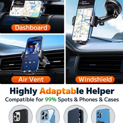 Universal Car Phone Holder – Windshield, Dashboard, Air Vent Mount for Smartphones