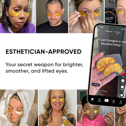 Under Eye Patches 20 Pairs – Reduce Puffiness & Dark Circles, Collagen Mask