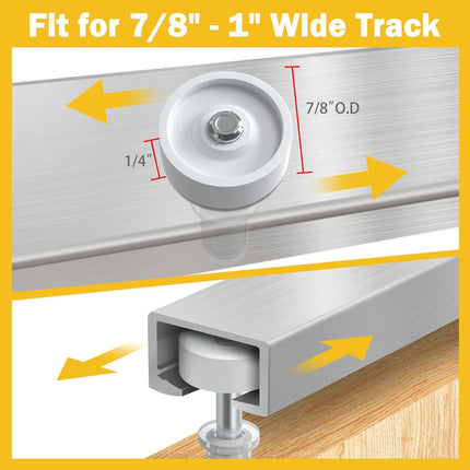 2-Pack Bifold Closet Door Hardware Kit with Top & Bottom Brackets
