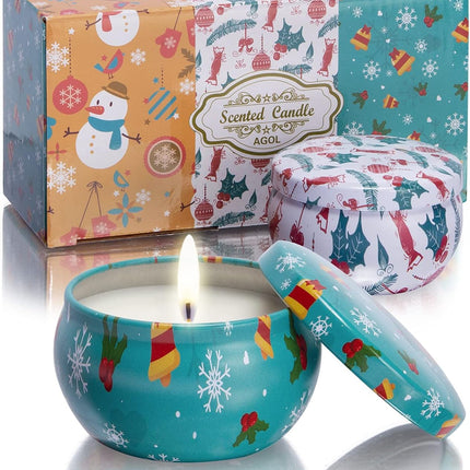 2PCS Aromatherapy Candles – Rose & Cherry Blossom Soy Candles for Yoga & Bath