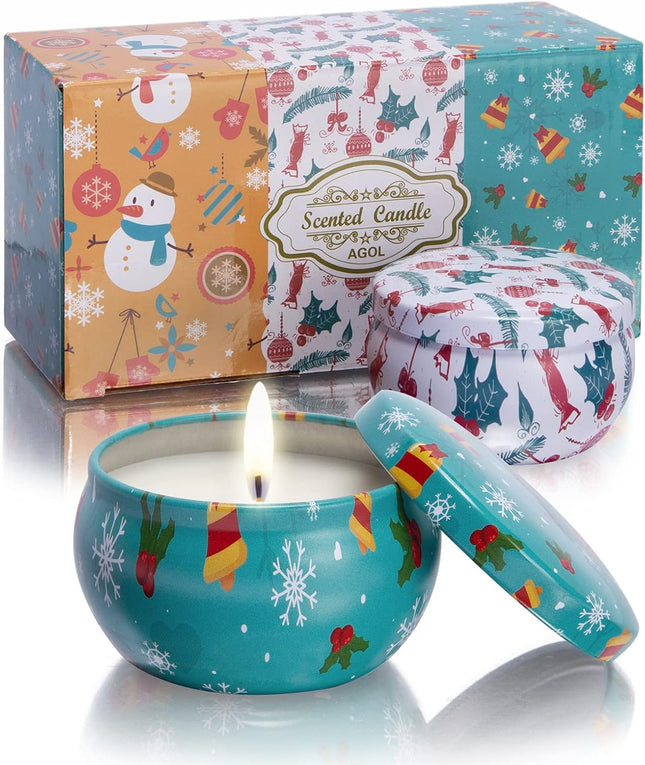 2PCS Aromatherapy Candles – Rose & Cherry Blossom Soy Candles for Yoga & Bath
