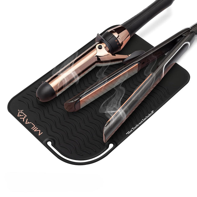Silicone Hot Tool Mat – Protect Vanity, Organize Hair Tools & Accessories