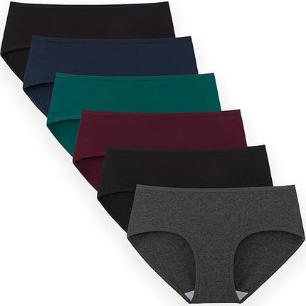 Women's Cotton Hipster Panties 6 Pack Regular & Plus Medium Underwear