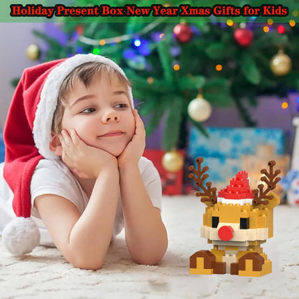 Christmas Reindeer Building Blocks – Compatible with Lego, Holiday Toy Gift for Kids