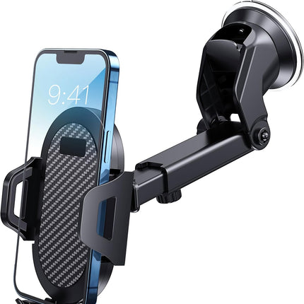 Universal Car Phone Holder Adjustable Windshield Mount, Strong Suction Cup, 4-7"