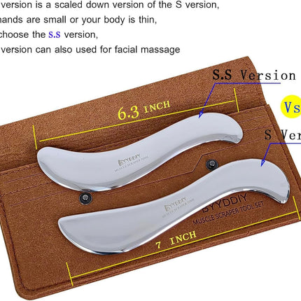 Stainless Steel Gua Sha Muscle Scraper Tool IASTM Massage Therapy Scar Care